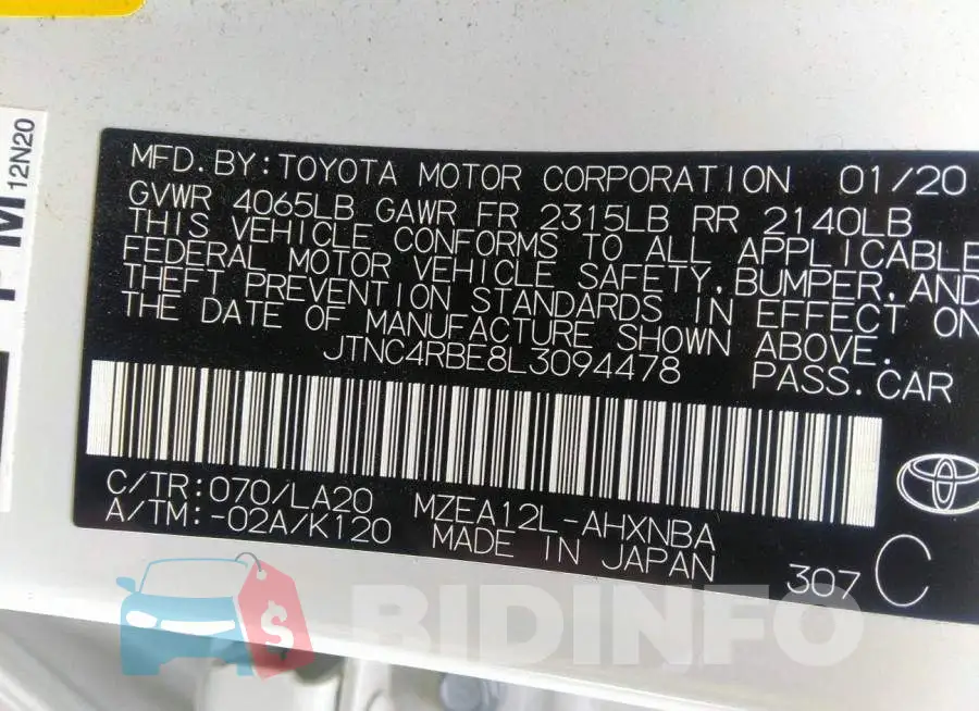 JTNC4RBE8L3094478 Photo# 9