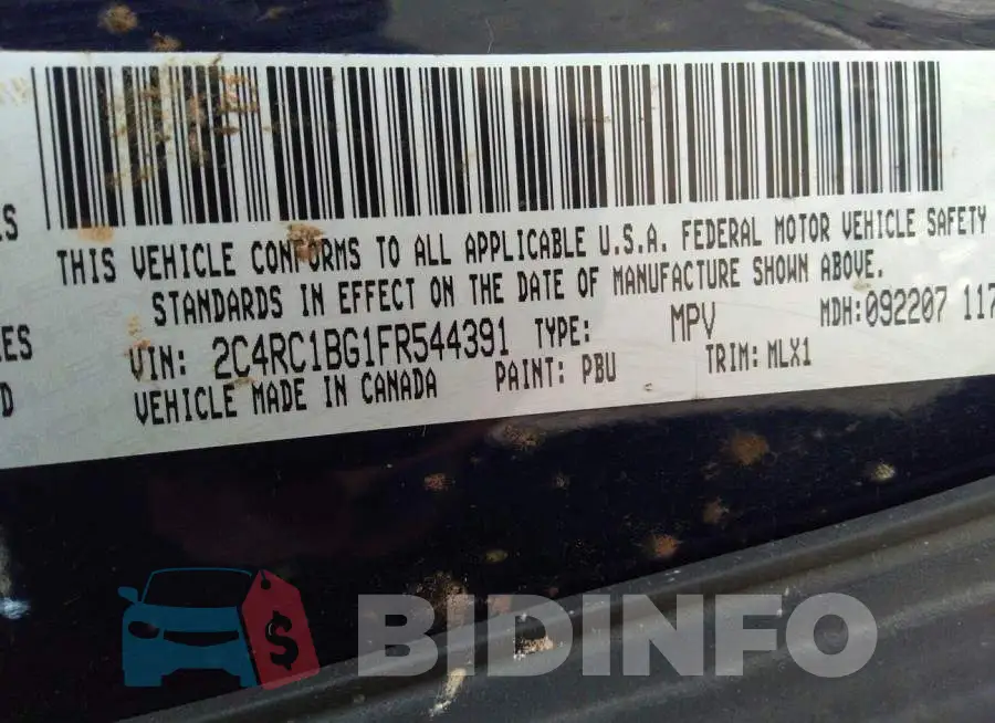 2C4RC1BG1FR544391 Photo# 9