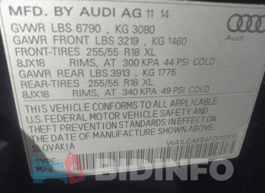 WA1LGAFE4FD012035 Photo# 9