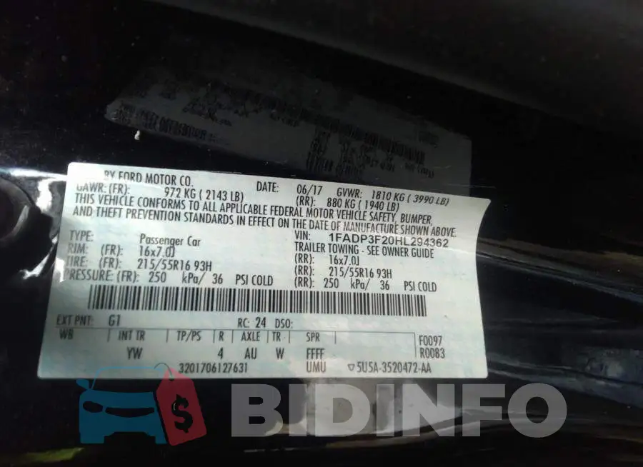 1FADP3F20HL294362 Photo# 9