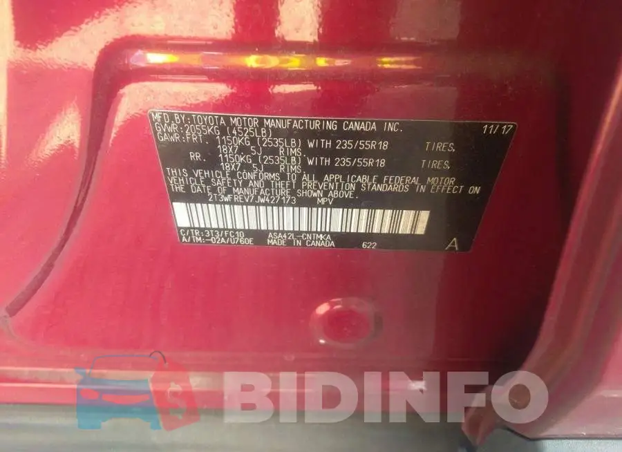 2T3WFREV7JW427173 Photo# 9