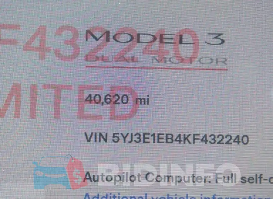 5YJ3E1EB4KF432240 Photo# 7