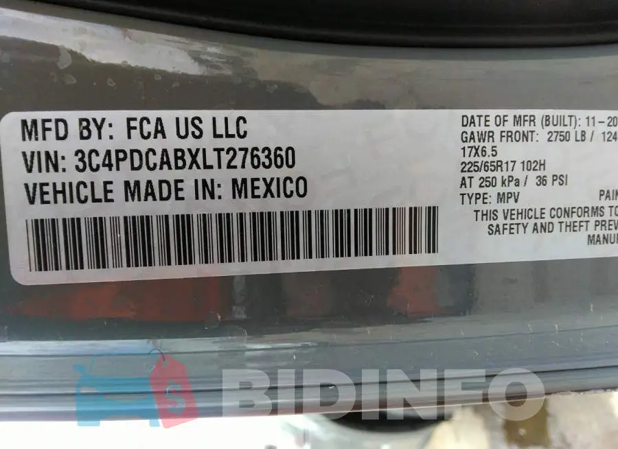 3C4PDCABXLT276360 Photo# 9