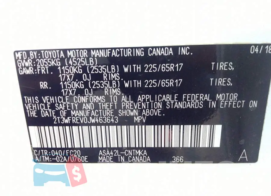 2T3WFREV0JW463643 Photo# 9