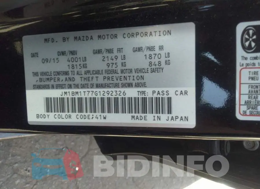 JM1BM1T77G1292326 Photo# 9