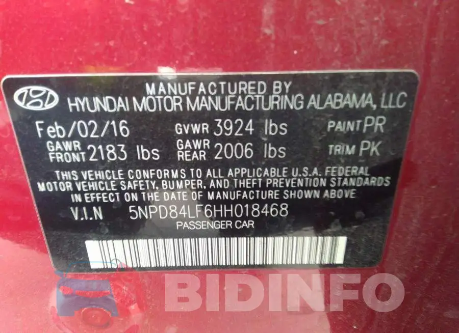 5NPD84LF6HH018468 Photo# 9