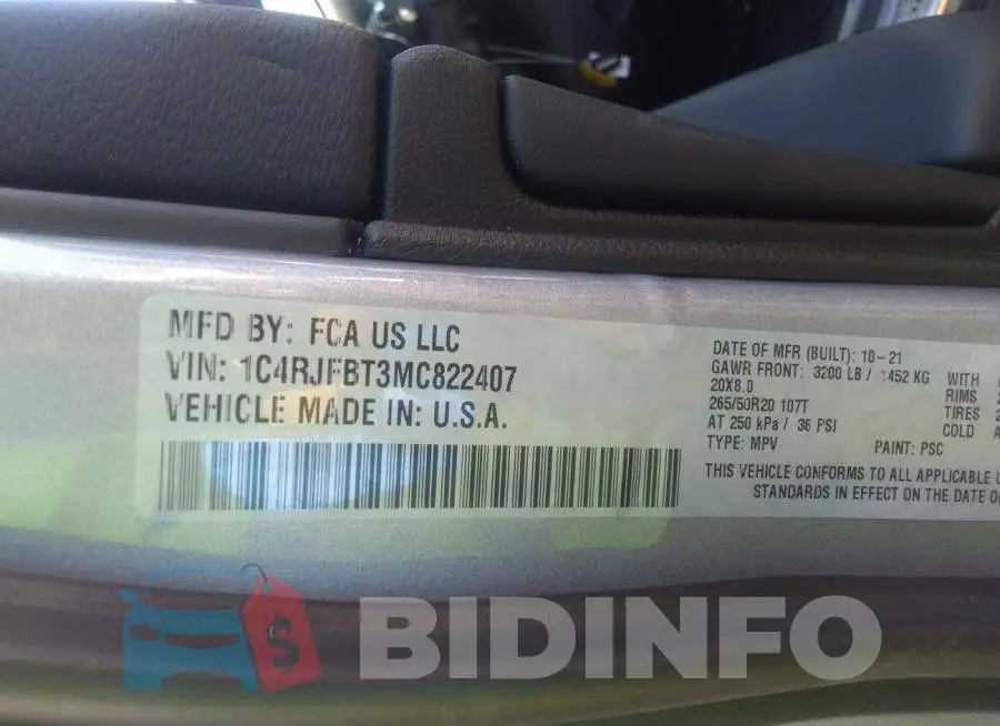 1C4RJFBT3MC822407 Photo# 9