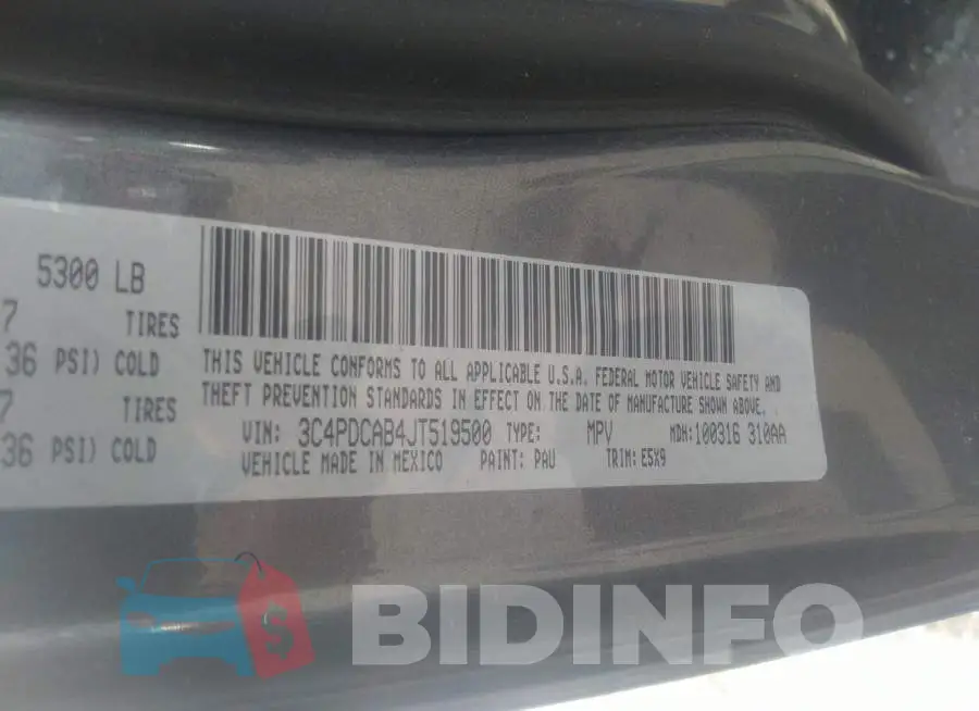3C4PDCAB4JT519500 Photo# 9
