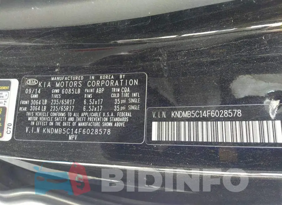 KNDMB5C14F6028578 Photo# 9