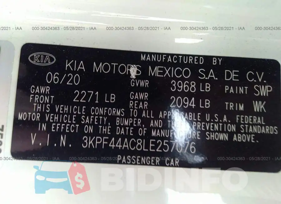 3KPF44AC8LE257076 Photo# 9