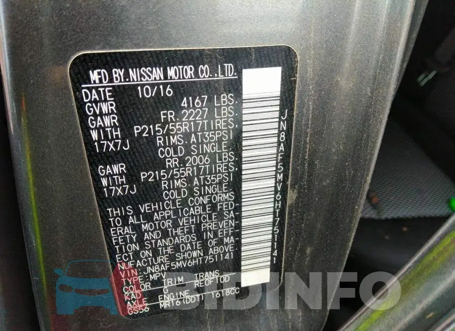 JN8AF5MV6HT751141 Photo# 9