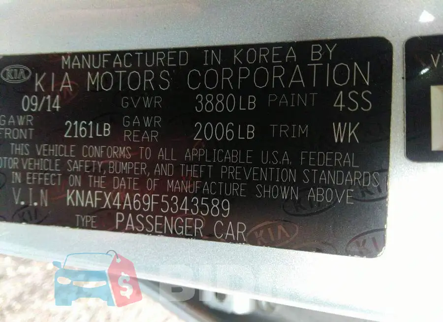 KNAFX4A69F5343589 Photo# 9