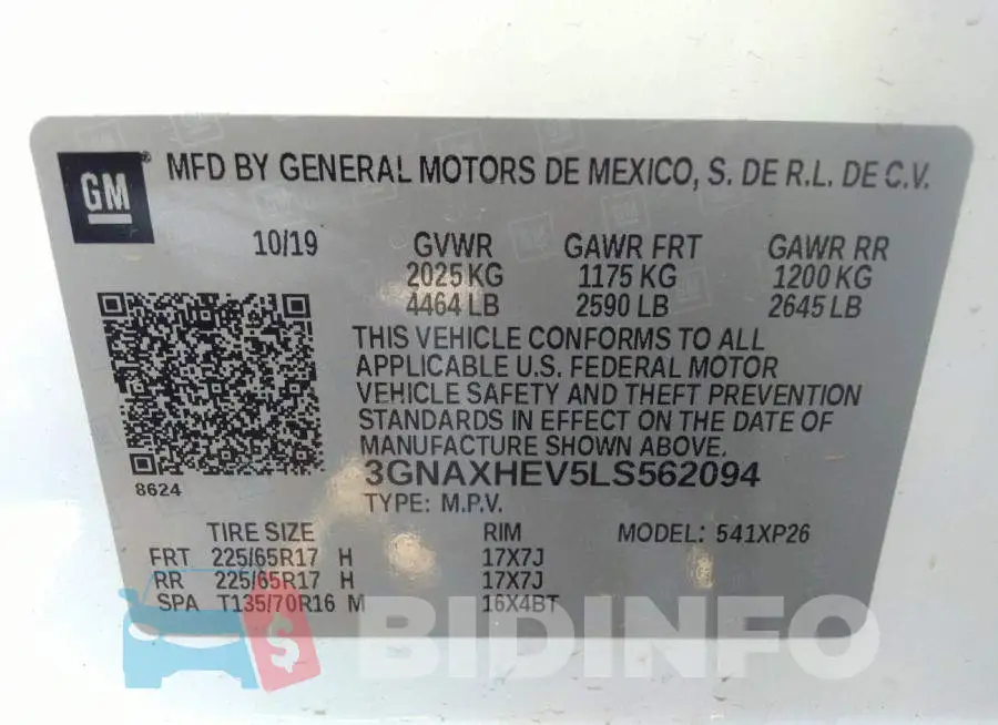 3GNAXHEV5LS562094 Photo# 9