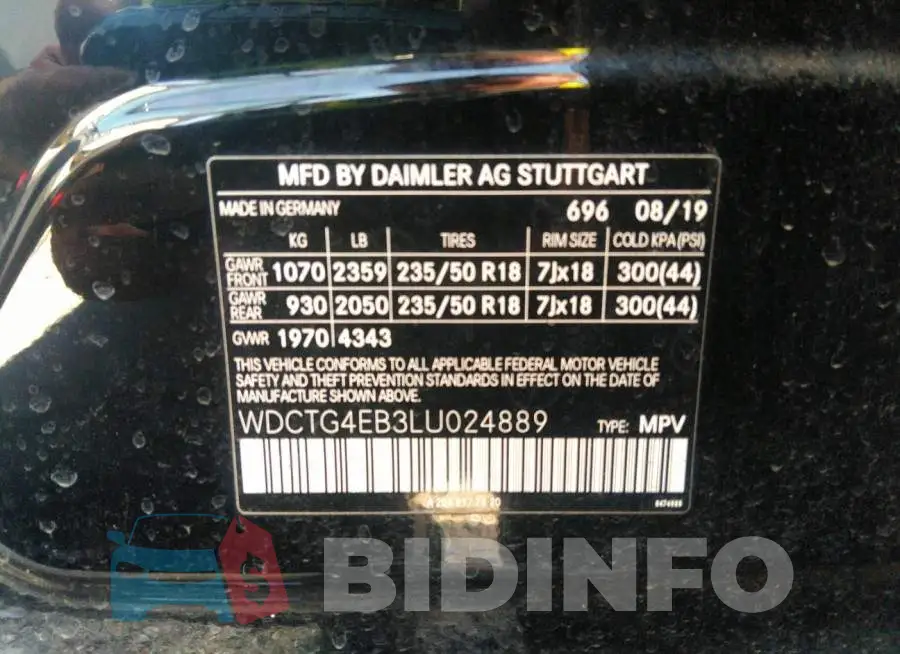 WDCTG4EB3LU024889 Photo# 9
