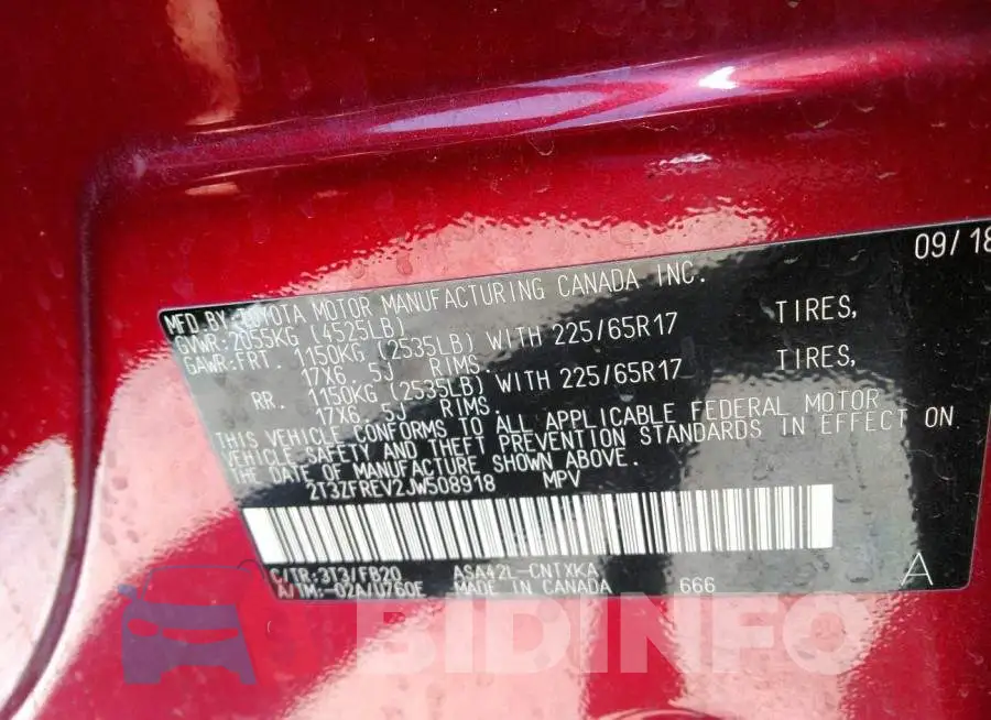 2T3ZFREV2JW508918 Photo# 9