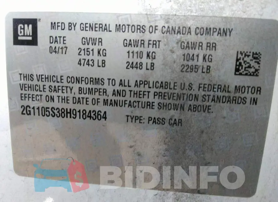 2G1105S38H9184364 Photo# 9