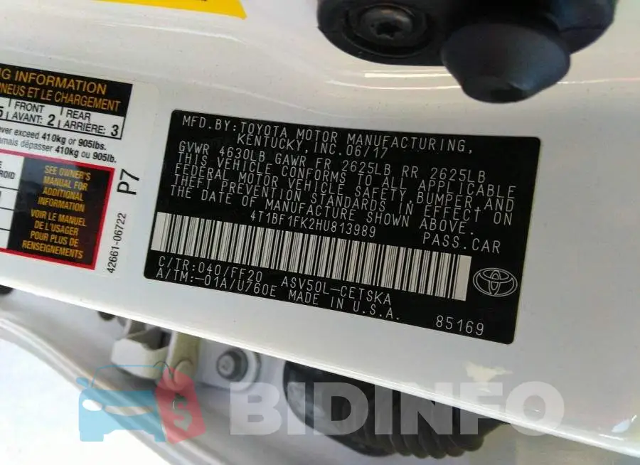 4T1BF1FK2HU813989 Photo# 9