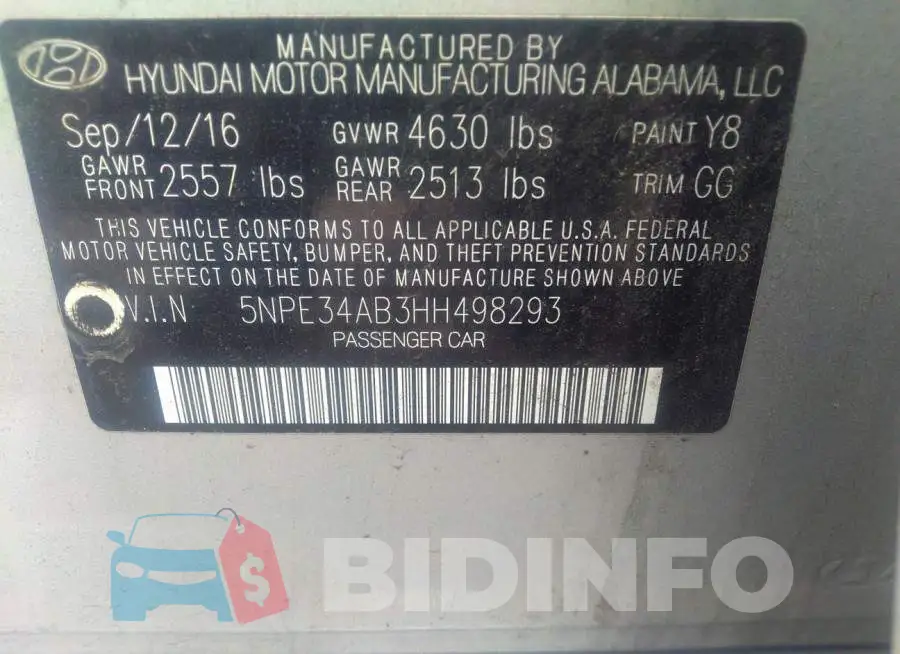 5NPE34AB3HH498293 Photo# 9