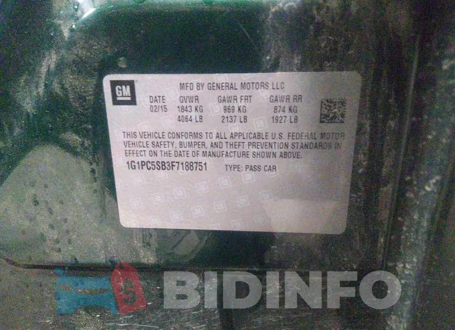 1G1PC5SB3F7188751 Photo# 9