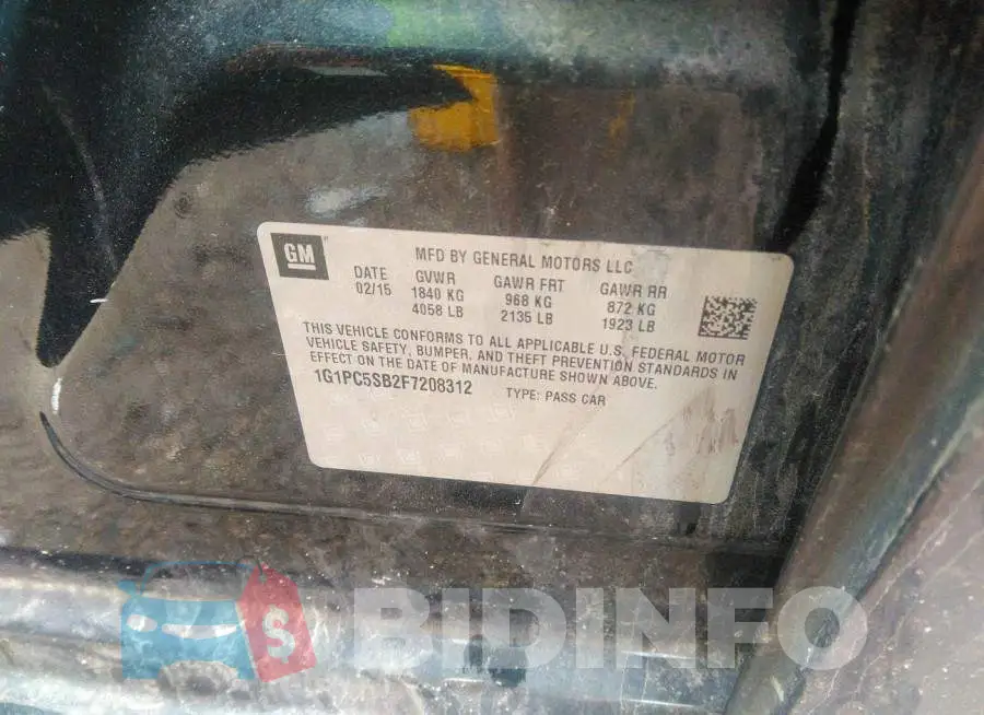 1G1PC5SB2F7208312 Photo# 9