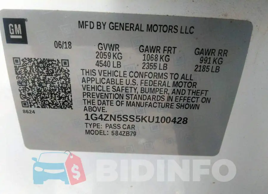 1G4ZN5SS5KU100428 Photo# 9
