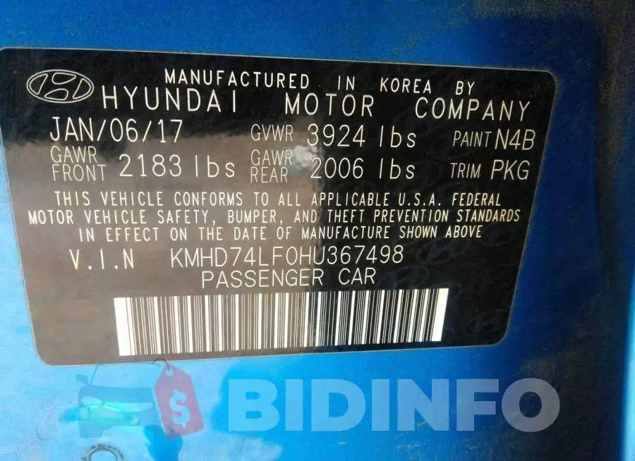 KMHD74LF0HU367498 Photo# 9