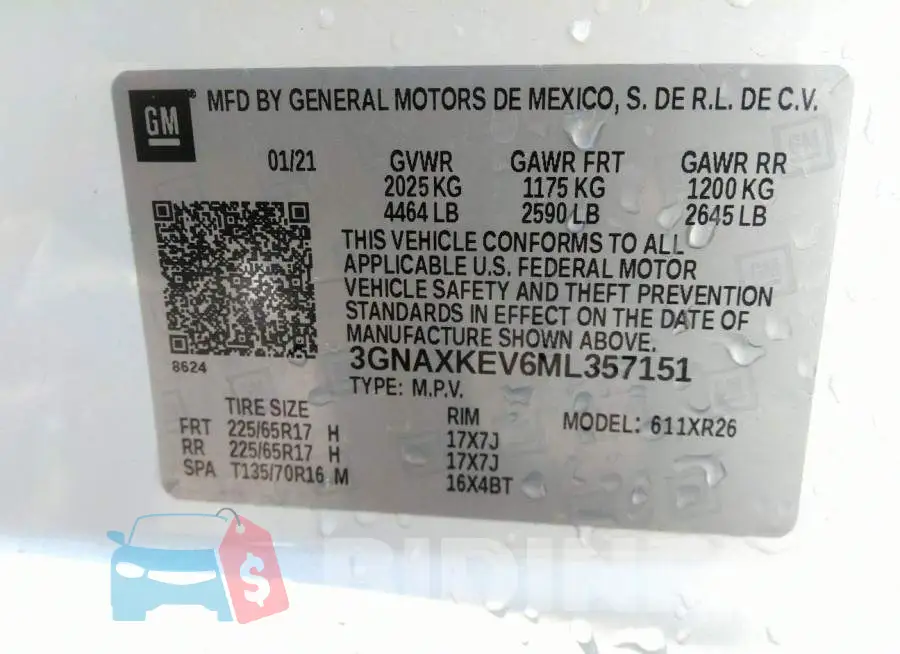 3GNAXKEV6ML357151 Photo# 9