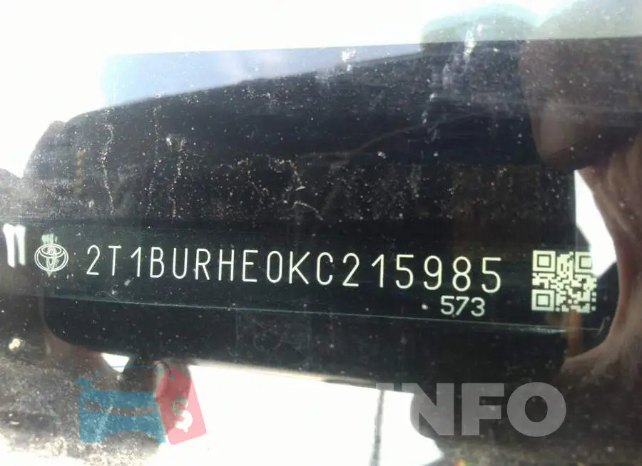 2T1BURHE0KC215985 Photo# 9