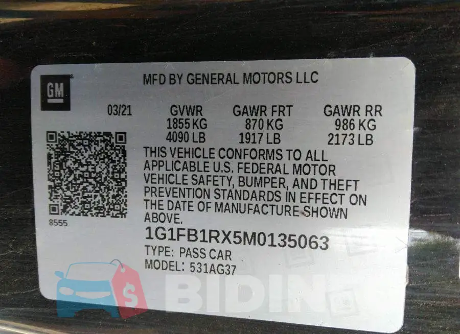 1G1FB1RX5M0135063 Photo# 9