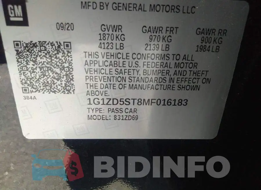 1G1ZD5ST8MF016183 Photo# 9