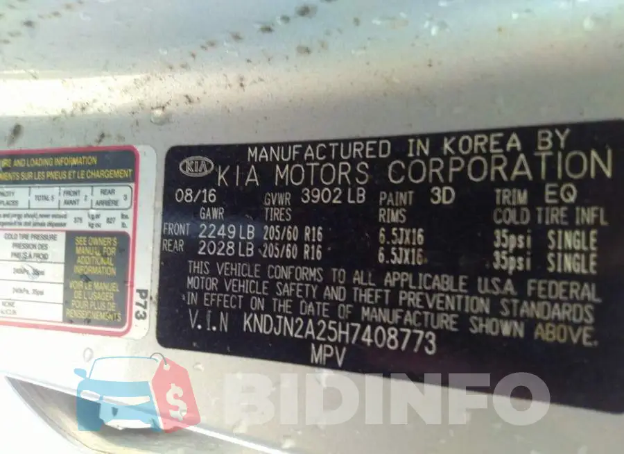 KNDJN2A25H7408773 Photo# 9