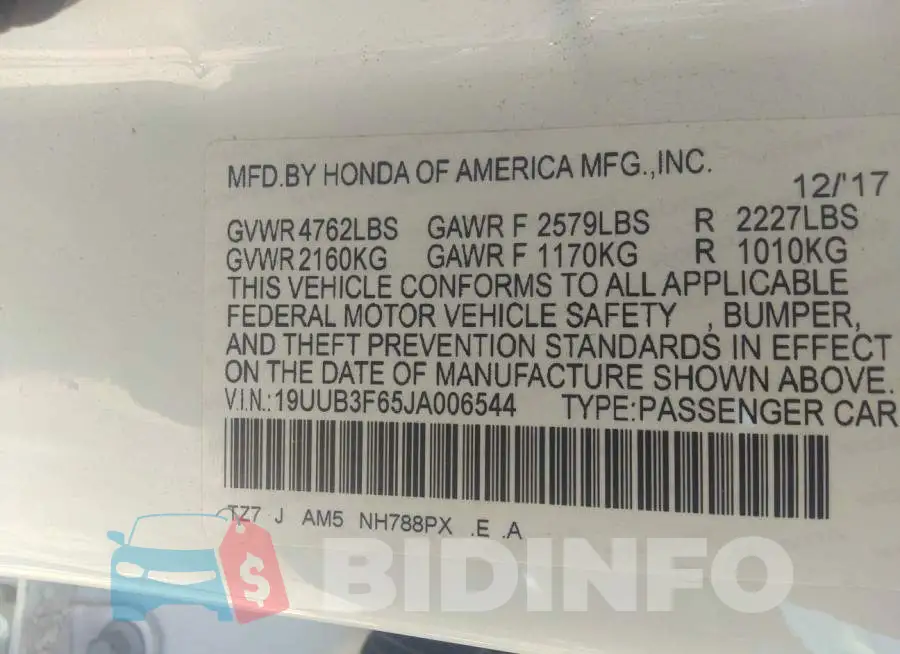 19UUB3F65JA006544 Photo# 9