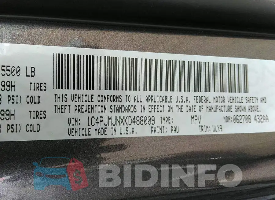 1C4PJMJNXKD488009 Photo# 9