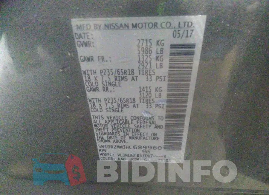 5N1DR2MM3HC689960 Photo# 9