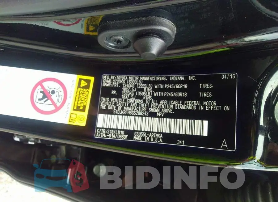 5TDJKRFH6GS288243 Photo# 9