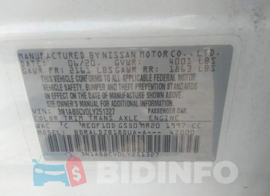 3N1AB8CV0LY251327 Photo# 9