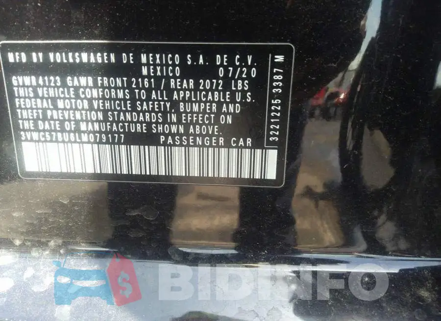 3VWC57BU6LM079177 Photo# 9