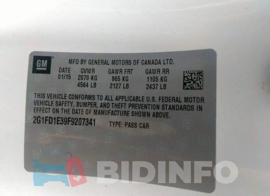 2G1FD1E39F9207341 Photo# 9