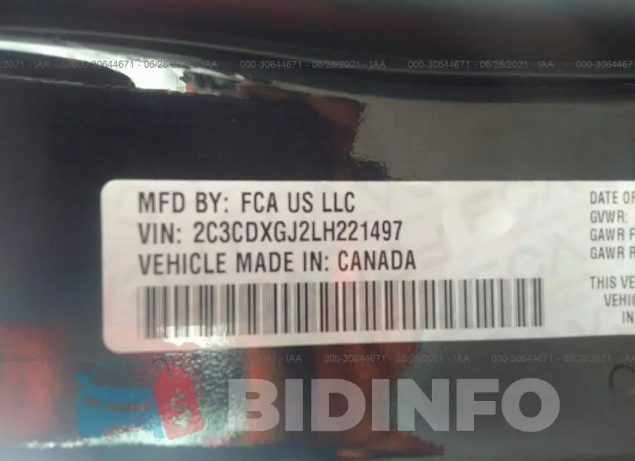 2C3CDXGJ2LH221497 Photo# 9