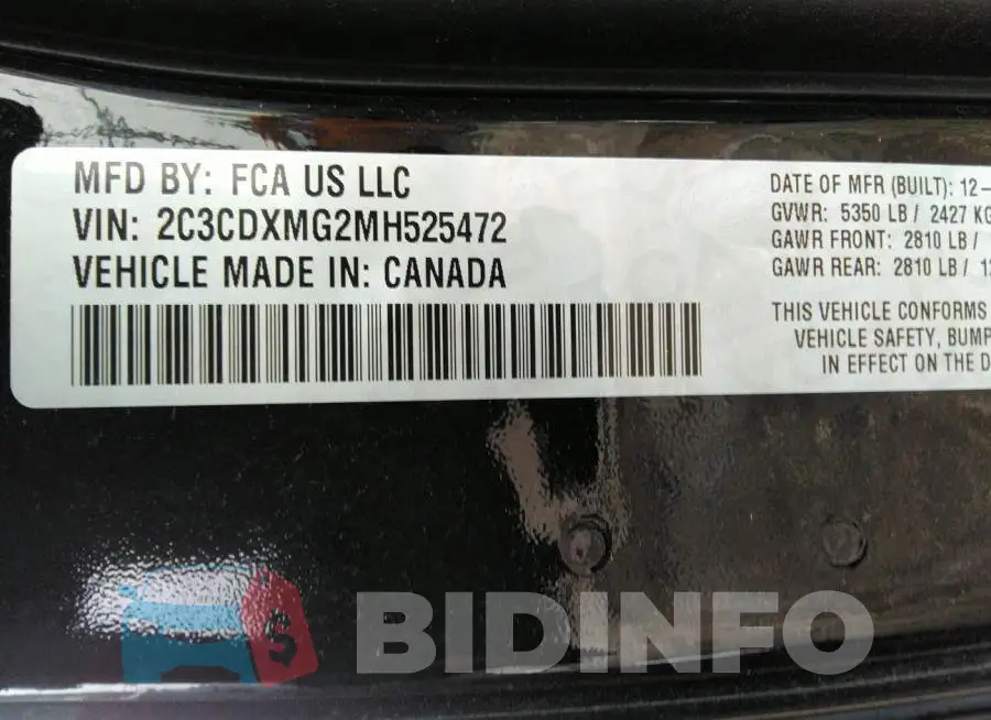 2C3CDXMG2MH525472 Photo# 9