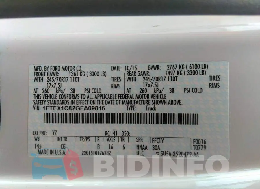 1FTEX1C82GFA09816 Photo# 9