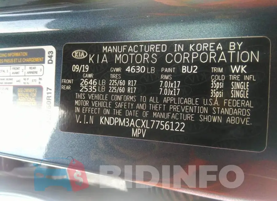 KNDPM3ACXL7756122 Photo# 9