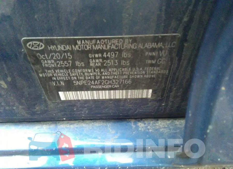 5NPE24AF2GH327166 Photo# 9
