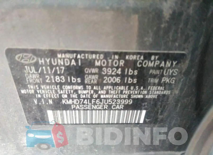 KMHD74LF6JU523999 Photo# 9