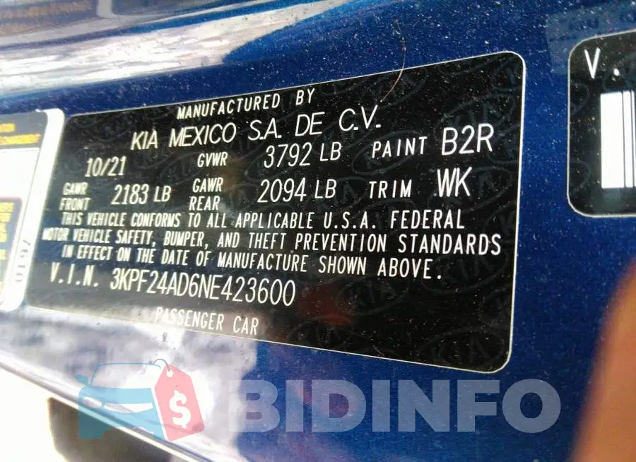 3KPF24AD6NE423600 Photo# 9