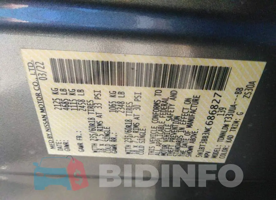 5N1BT3BB3NC686827 Photo# 9