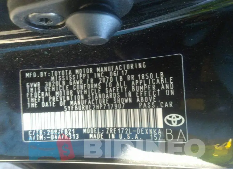 5YFBURHE2HP717907 Photo# 9