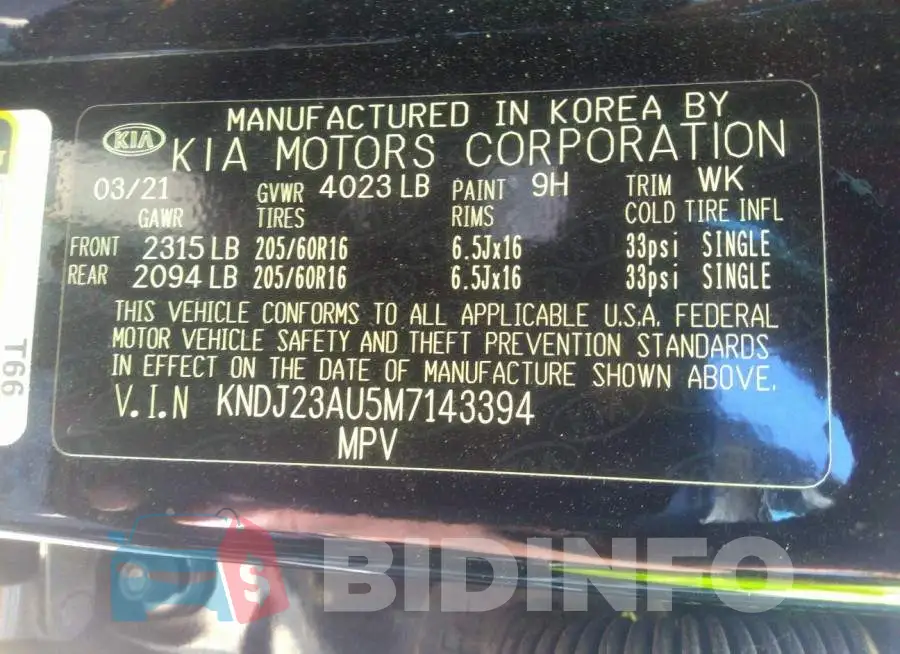 KNDJ23AU5M7143394 Photo# 9
