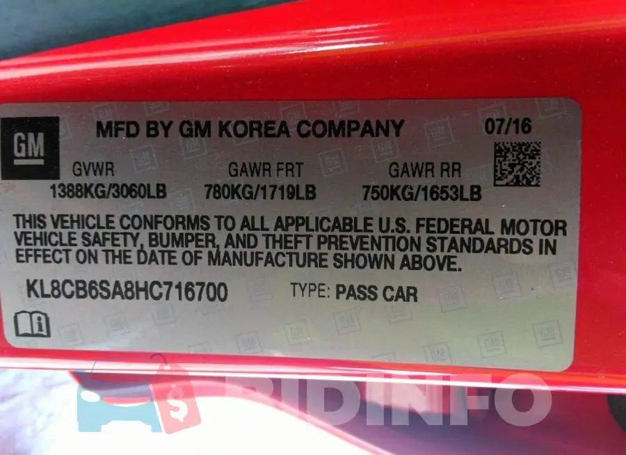 KL8CB6SA8HC716700 Photo# 9
