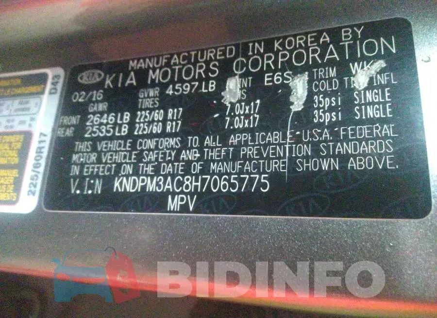 KNDPM3AC8H7065775 Photo# 9